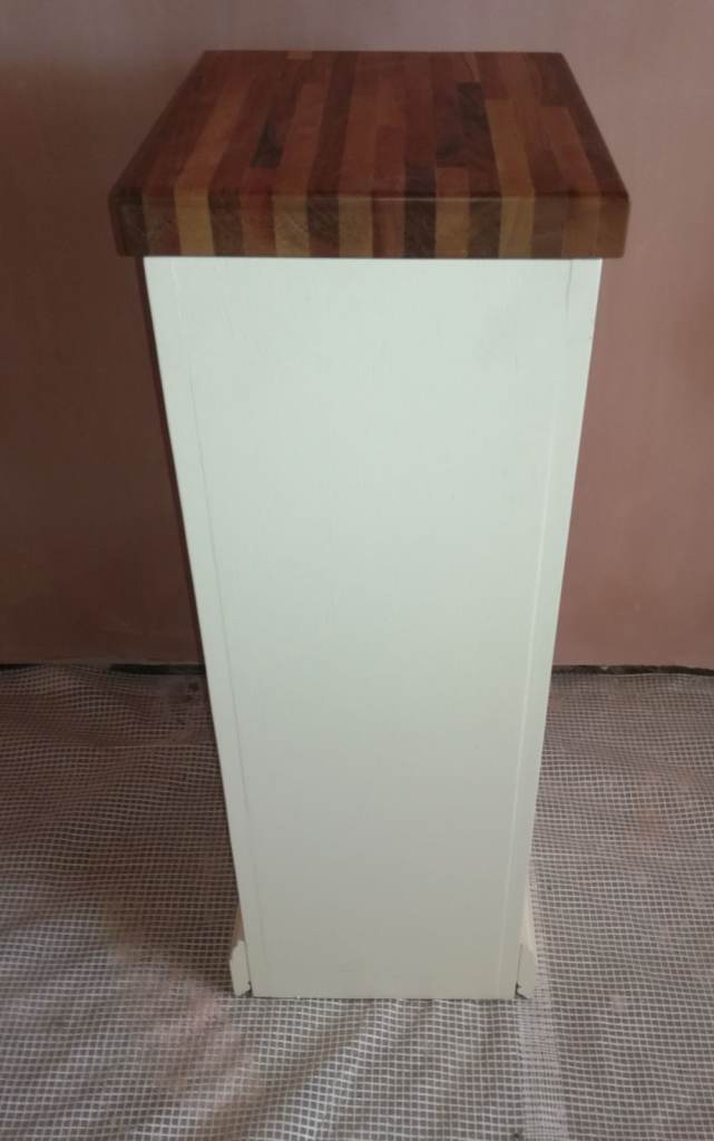 Kitchen Island Shaker Style Storage Unit Wine Rack Tray Rack Walnut Wood On Casters  