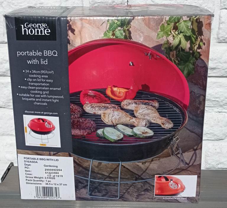 Portable BBQ with lid