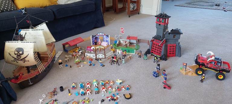 Playmobil Bundle - Castle, Pirate Ship, Horses and animals