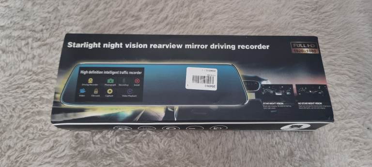 Starlight Dash Cam Night Vision Rear View Mirror Driving Recorder / Dash Camera Full HD