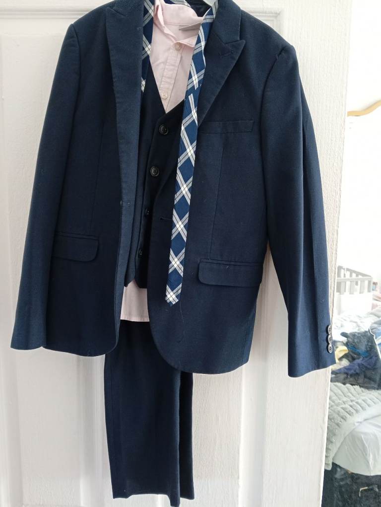 Boys prom suit in blue