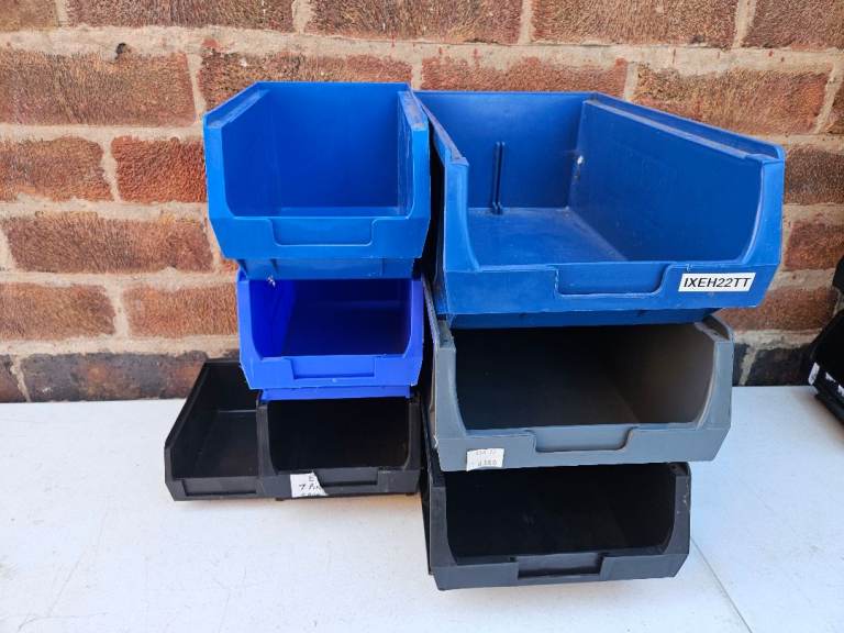 Black or blue Plastic Parts Lin Bins - Component Storage Boxes Picking Bin Workshop Box