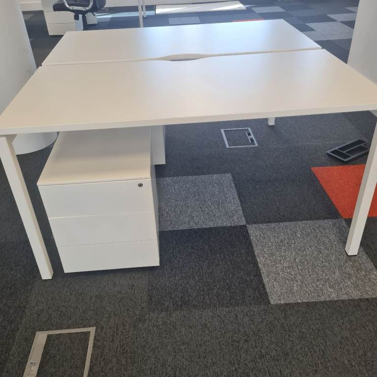 White executive office furniture 