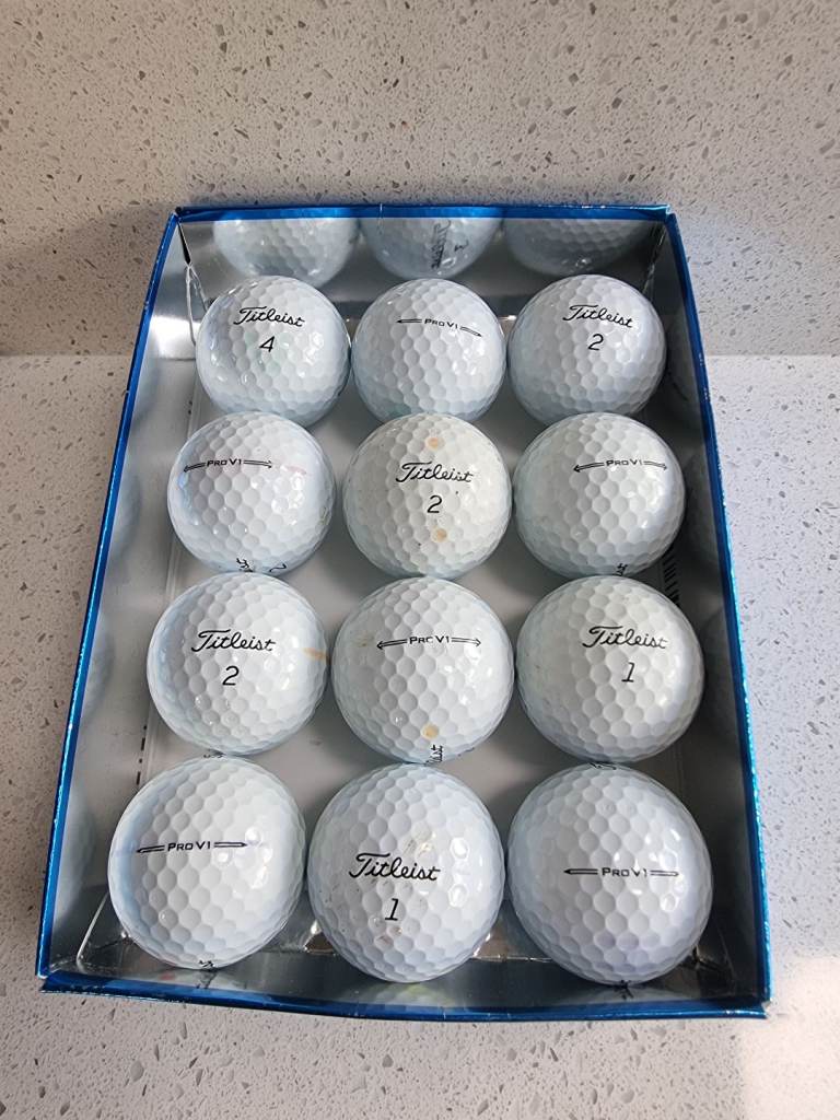 Premium golf ball dozen packs - Titliest Pro v1 / TaylorMade SpeedSoft 
