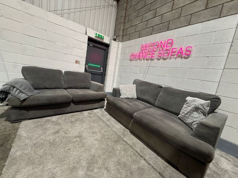 DFS LEYLA grey 3 and 2 seater sofa set DELIVERY AVAILABLE!!