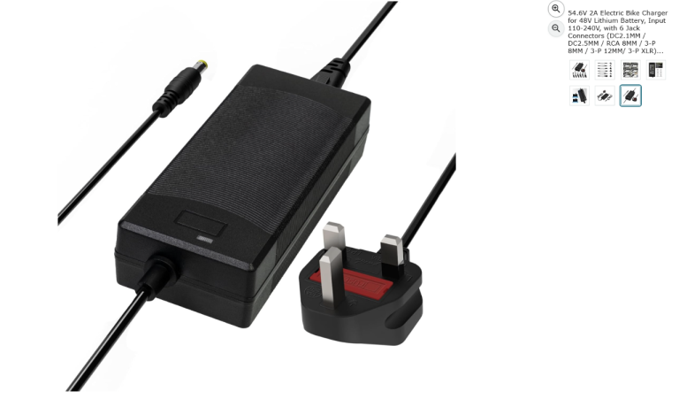 54.6V 2A Electric Bike Charger for 48V Battery, 110-240V, 6 Jacks|| Brand new 50% off price 