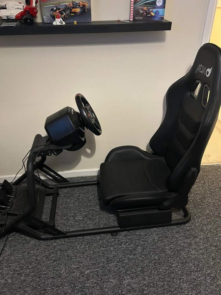 AFX Firebase RS03 & Thrustmaster T128 Racing Wheel and Pedal. Complete racing Simulator.