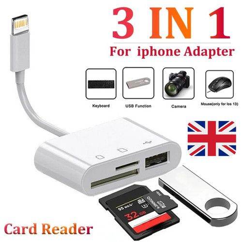 Ven Dens 3 in 1 Card Reader OTG for iPhone/iPad/ SD/TF USB Adapter (VD-OTG006)