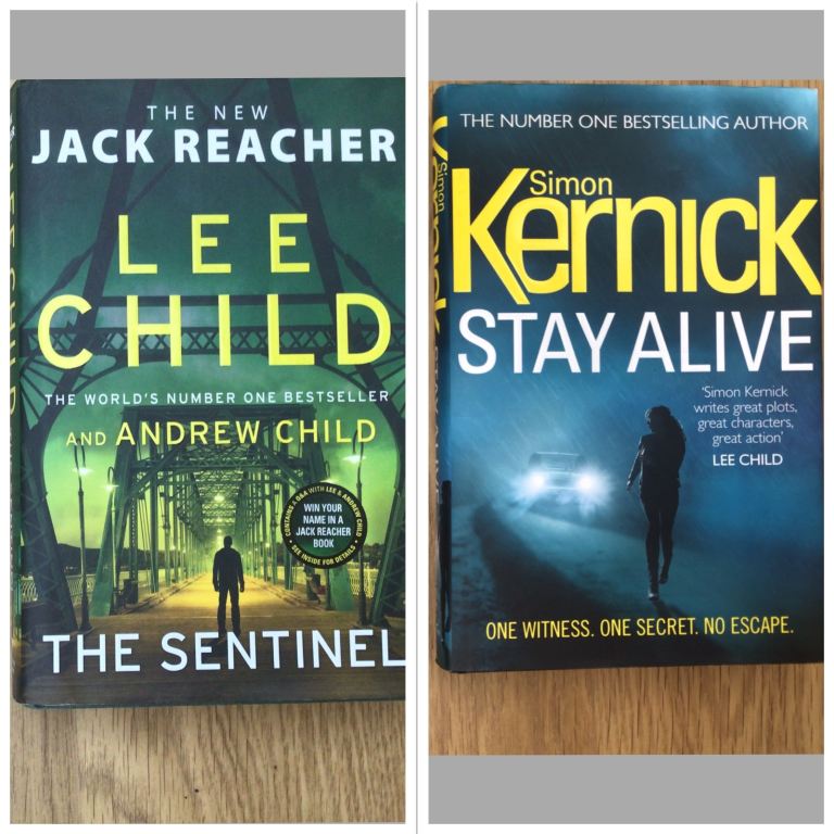 📕Lee Child Hard Back Books The  Sentinel  Simon Kernick Hard Back Book Staying Alive £2.50 for both