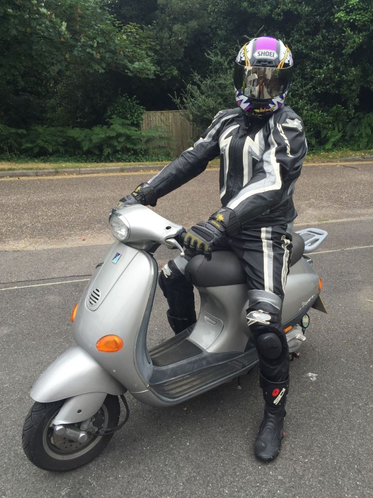 Spyke 2 piece leathers and sidi boots