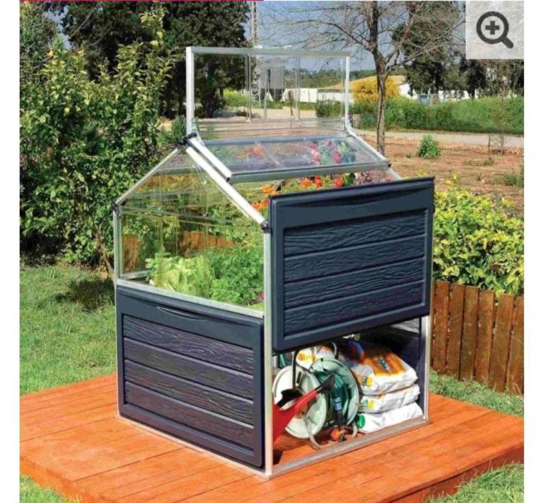  4 x 4 Palram Canopia Plant Inn Raised Bed Small Mini Greenhouse (1.18m x 1.18m)
