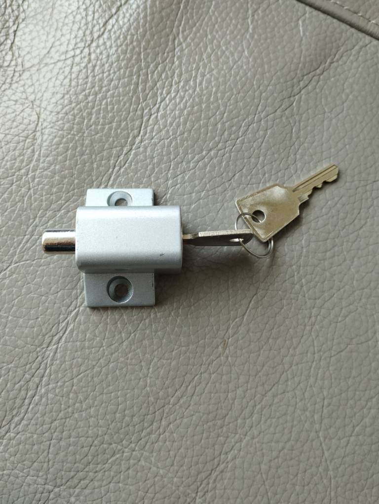 Sliding Patio Door Security Lock Deadbolt Push Key Lock for UPVC Metal Windows NEW 