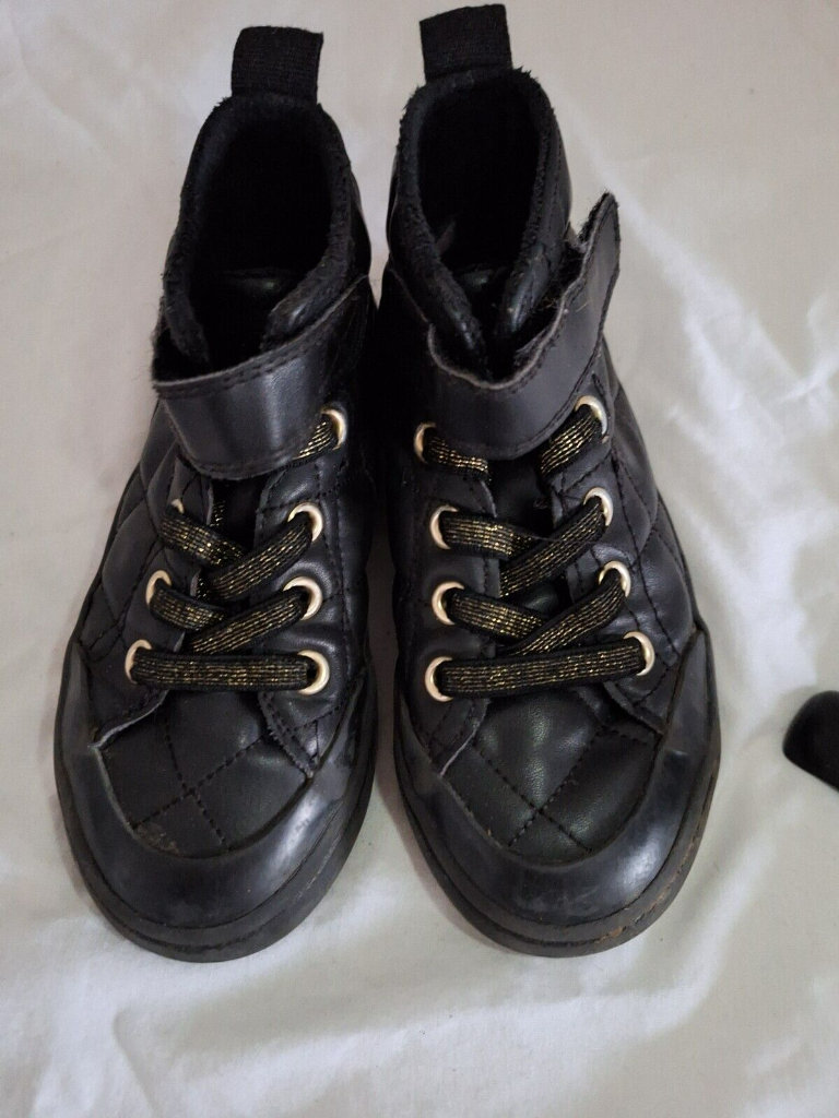 H&M black high top shoes for girls size 27 EUR