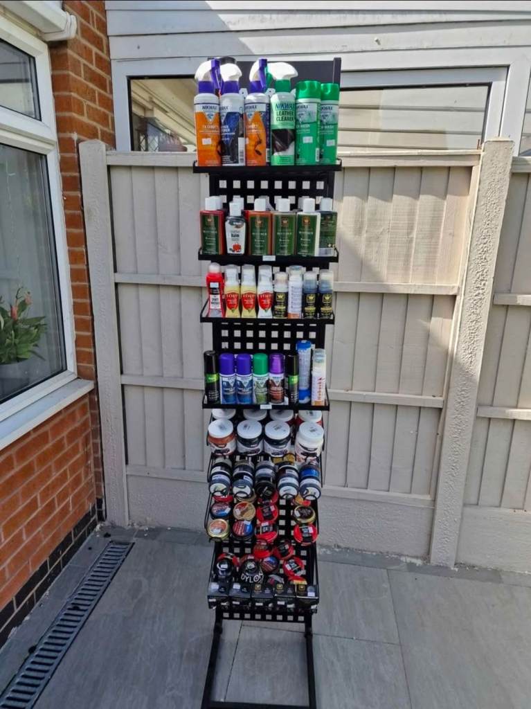 Shoe Care Stock and Stand for sale