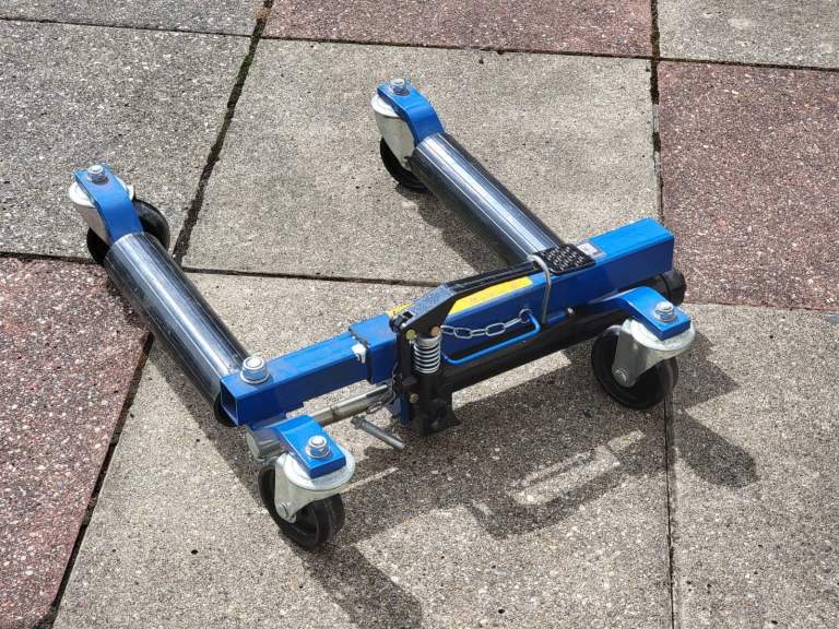1500lb Hydraulic Wheel Dolly Skates Go Car Vehicle Positioning Jack Tyre Lift