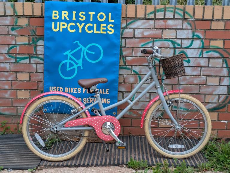Girls city bike Pendleton just serviced Bristol Upcycles workshop 