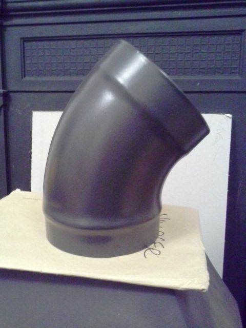 Wood Burning/Solid Fuel Stove/ Enamelled Steel Swept Elbow 6" inch diameter
