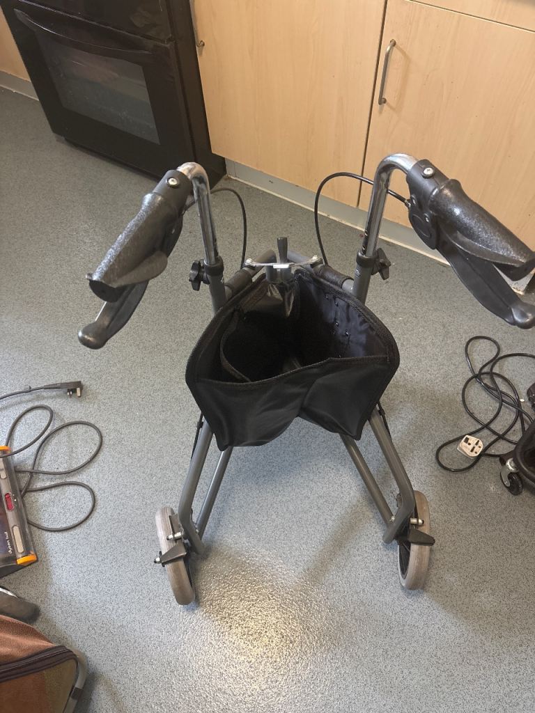 Zimmer Frame with storage pouch