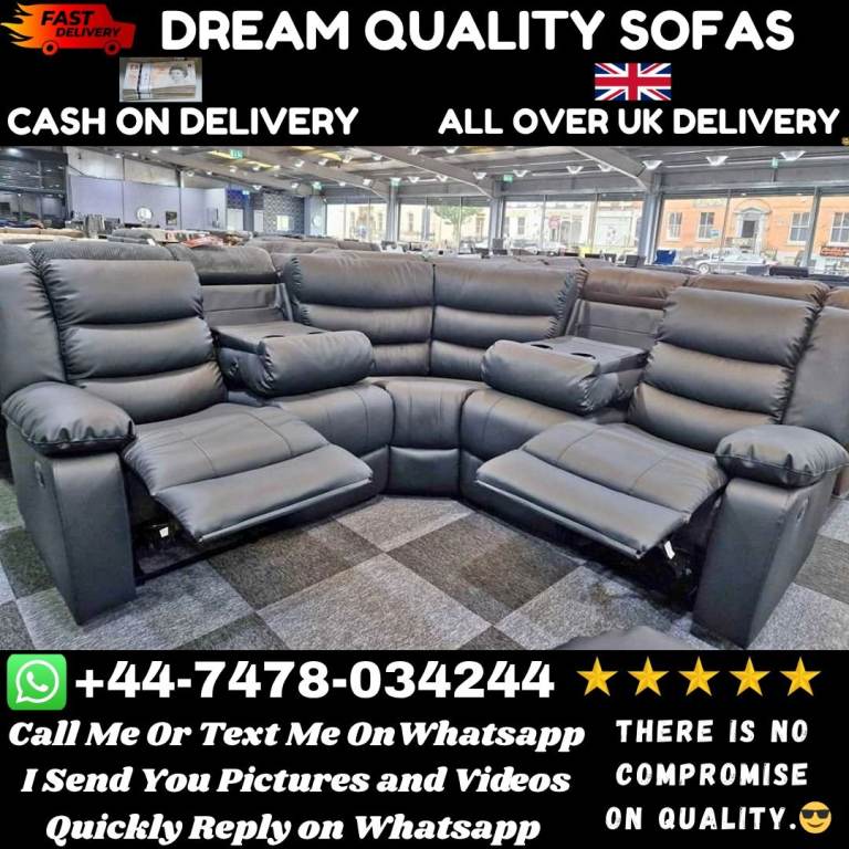 Must Go ASAP: Brand New Roma Recliner Corner & 3+2 Sofa Set