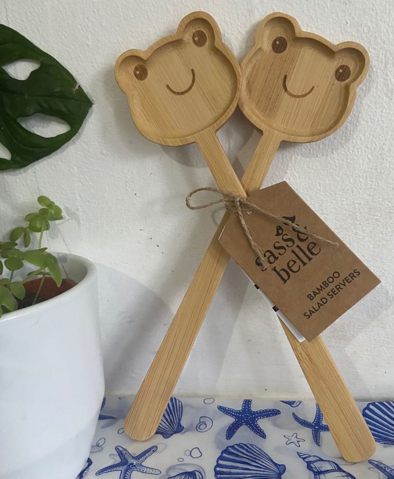 Brand New Sass & Belle Bamboo Salad Servers - Frog Design