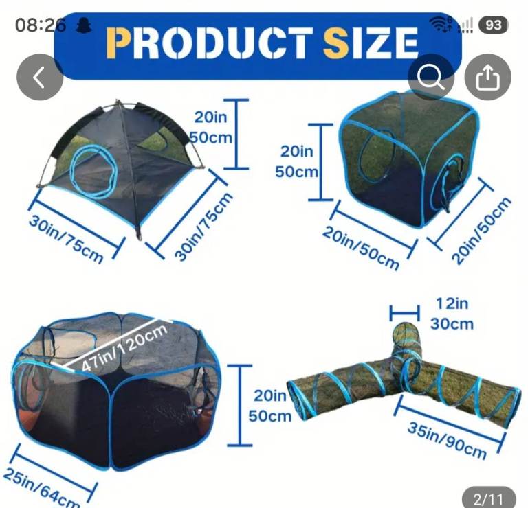 Pet tent runs