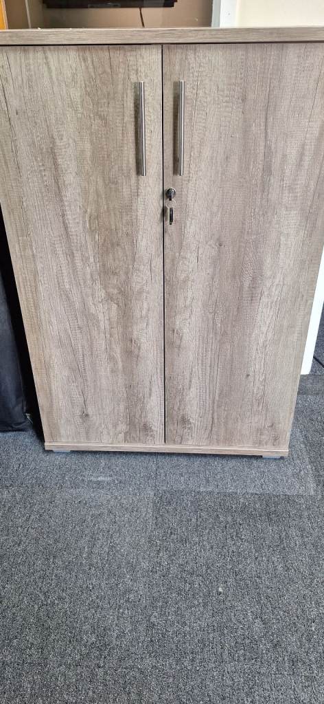 Locking Storage Office Cupboard Grey Fully Locking with Key