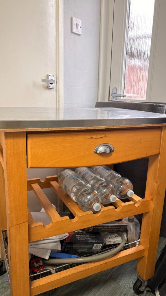Kitchen Trolley Utility Cart with Worktop and Rack