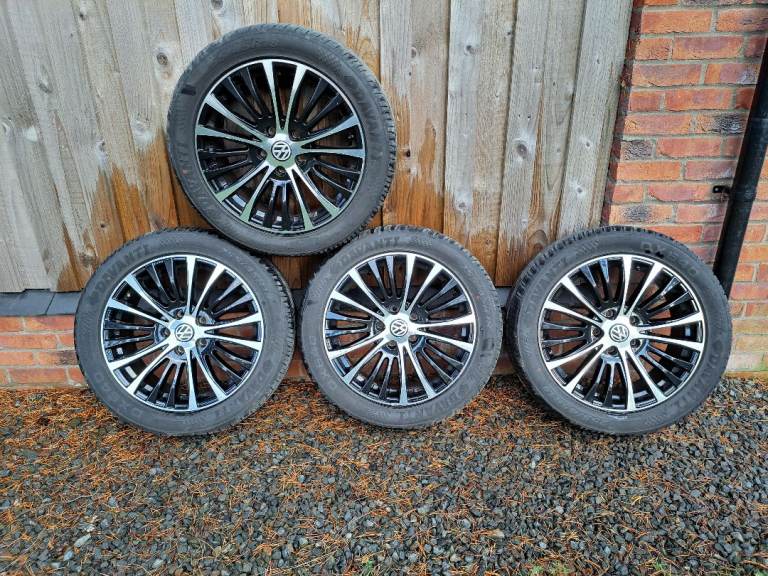 18'' VW ALLOYS complete with DEVANTI TYRES, STUDS and LOCKING WHEEL NUTS