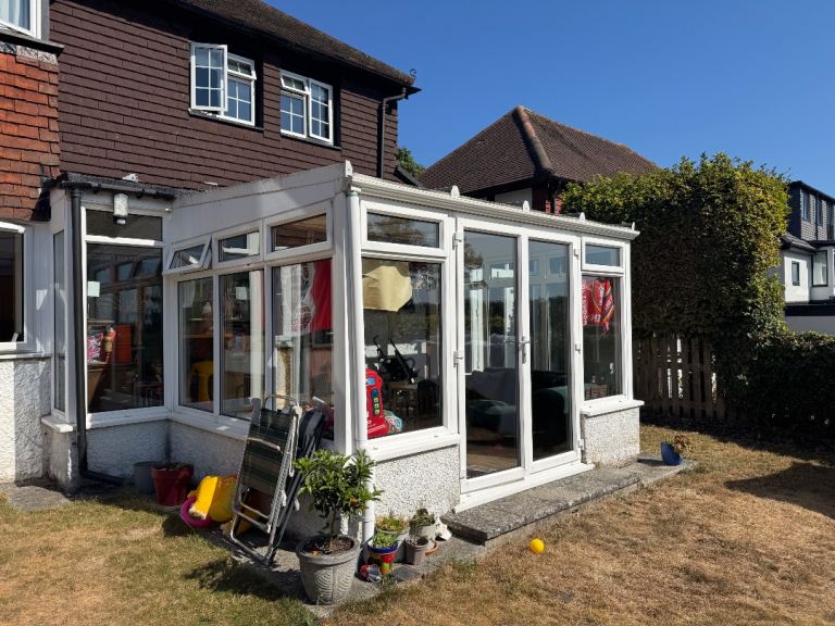 Large White UPVC Conservatory – Good Condition