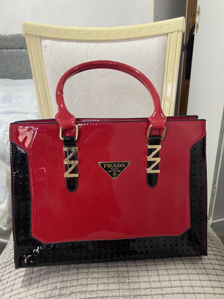 Red black Handbag 