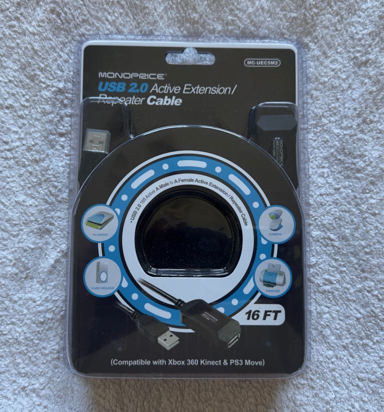USB 2.0 Active Extension/Repeater Cable