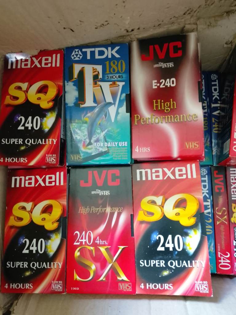 BOX OF RECORDABLE VIDEO TAPES