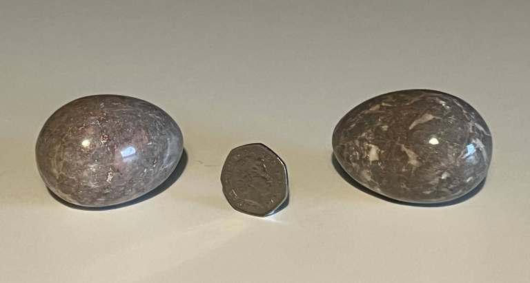 Pair of Oynx / Marble polished collectible Eggs