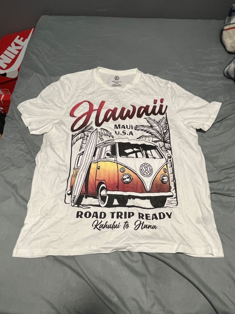 Hawaii VW Van T-Shirt - White, Brand new