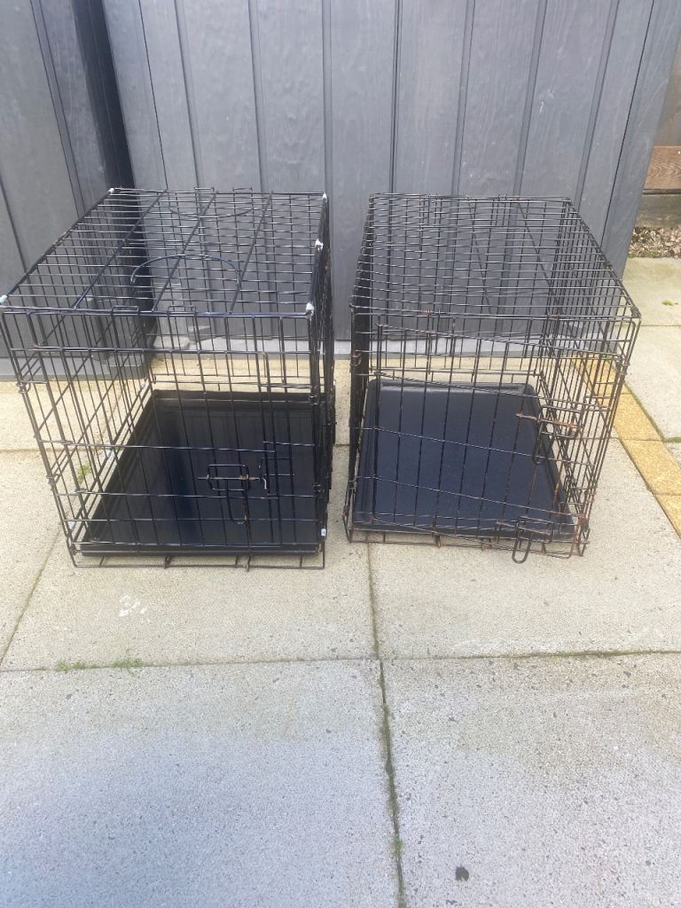2 dog cages. 