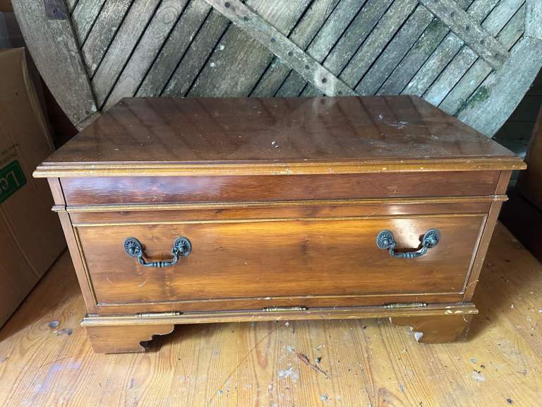 FREE Tv cabinet with pull down front and open back to house sky box etc 