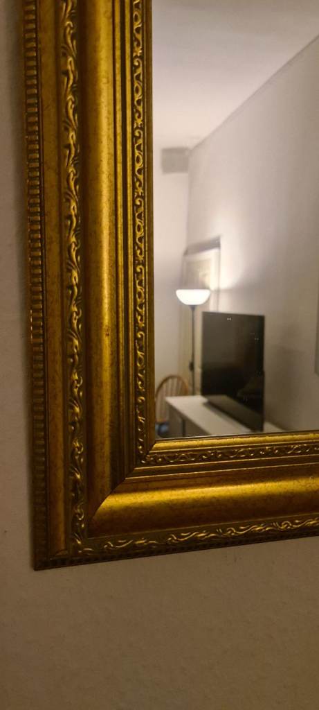 Gold gilt wall mirror – bevelled glass