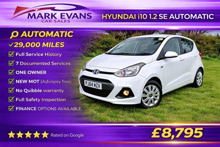 2014 Hyundai i10 1.2 SE 5dr Auto HATCHBACK Petrol Automatic