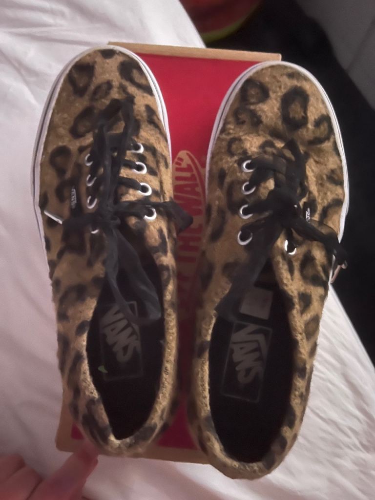 Vans Authentic Leopard Print Trainers – Size 6, New