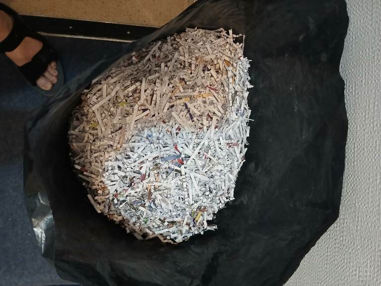 FREE bag of shredded paper