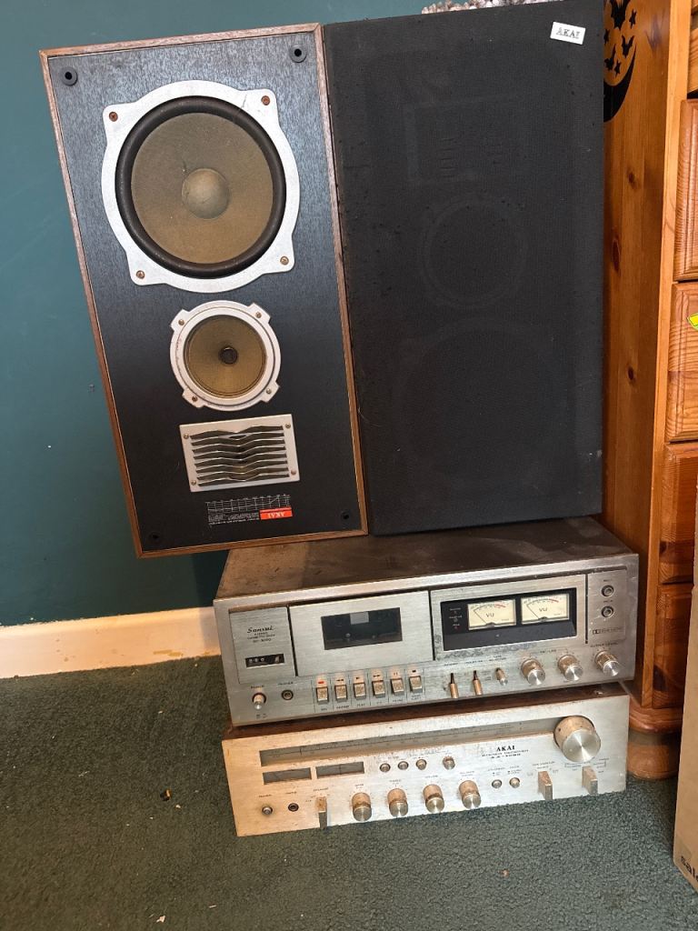 🎵 Vintage 1970s Hi-Fi Setup – Akai + Sansui – Untested Project