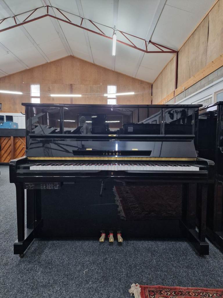 Yamaha UX-1 Silent Upright Piano | c.1986 | Polished Polyester Black Finish | Belfast Pianos