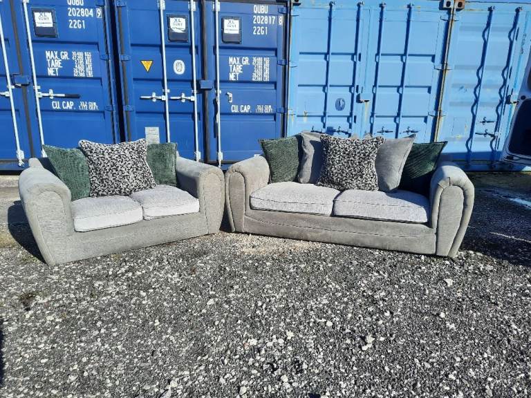 Scs 3&2 gray sofas 