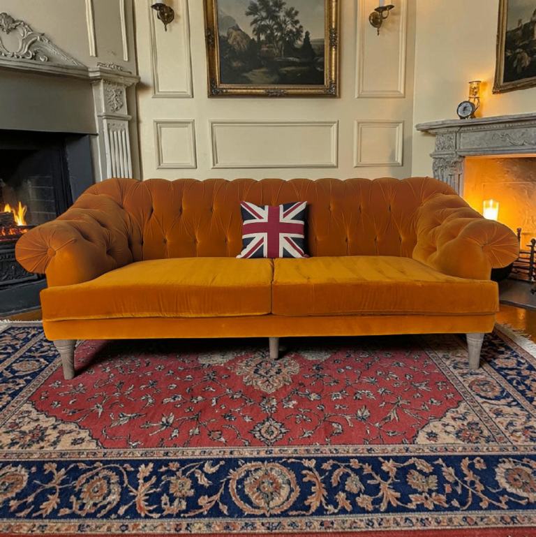 Loaf Bagsie Large Burnt Orange Velvet 🧡 Sofa (Free Delivery)