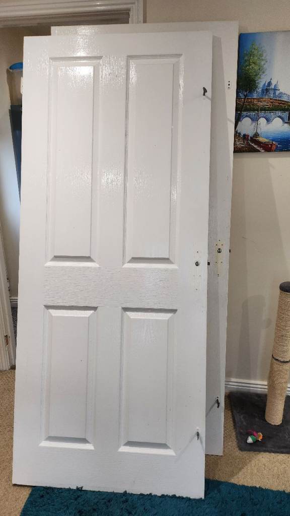 White Four-Panel Internal Wooden Door