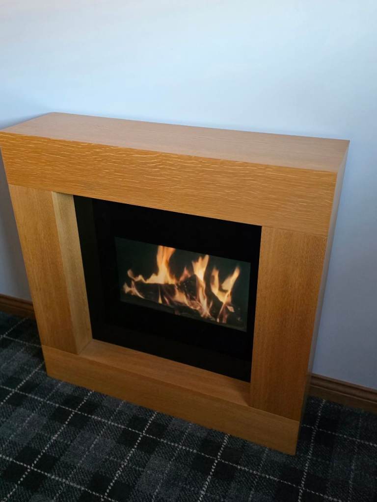 Oak effect electric fire/heater