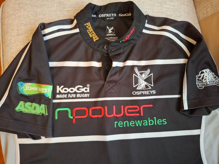 3XL Ospreys Rugby Shirtn conditionort Sleeved Shirt.3XL pittopit 27 (54"chest?)  