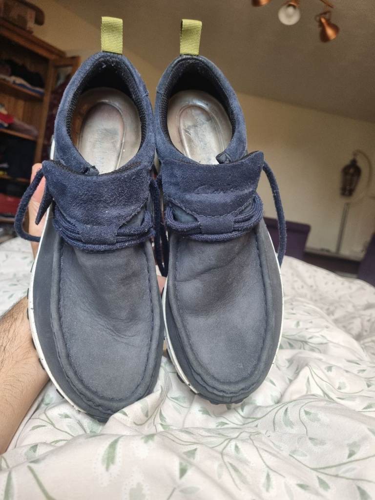 Clarks ATL Men's Casual Shoes - UK Size 7, Blue Suede, Good Condition