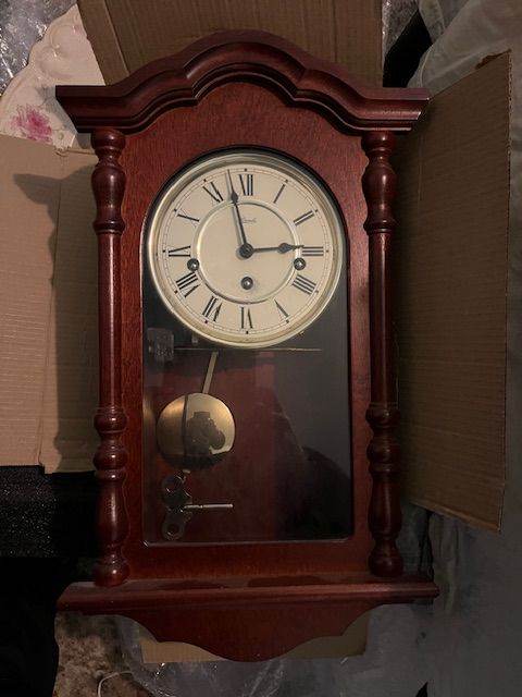 Antique Hermle wall pendulum clock