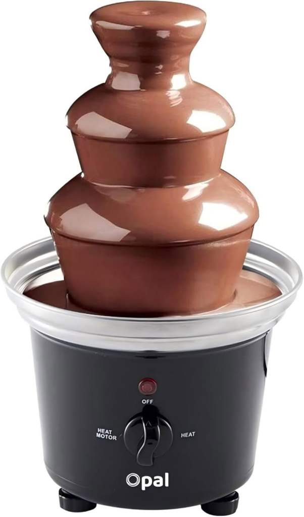 Opal 3 Tier Stainless Steel Electric Chocolate Fountain 500ml Fondue Machine Set
